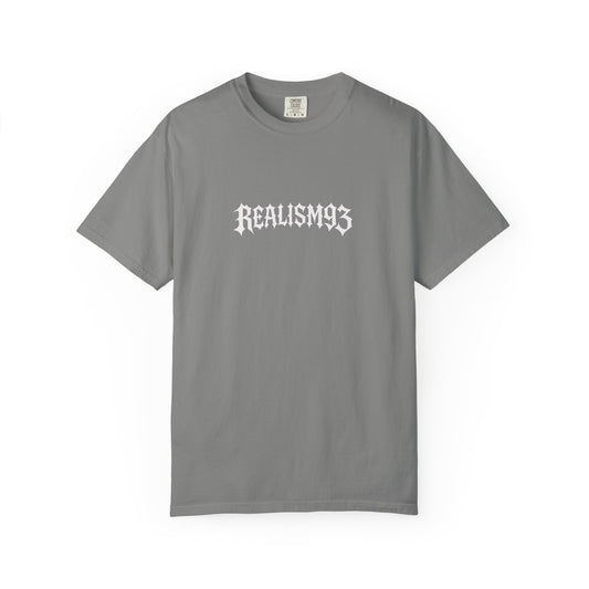 Realism93 Graphic T-Shirt — Vintage Grunge Logo Tee