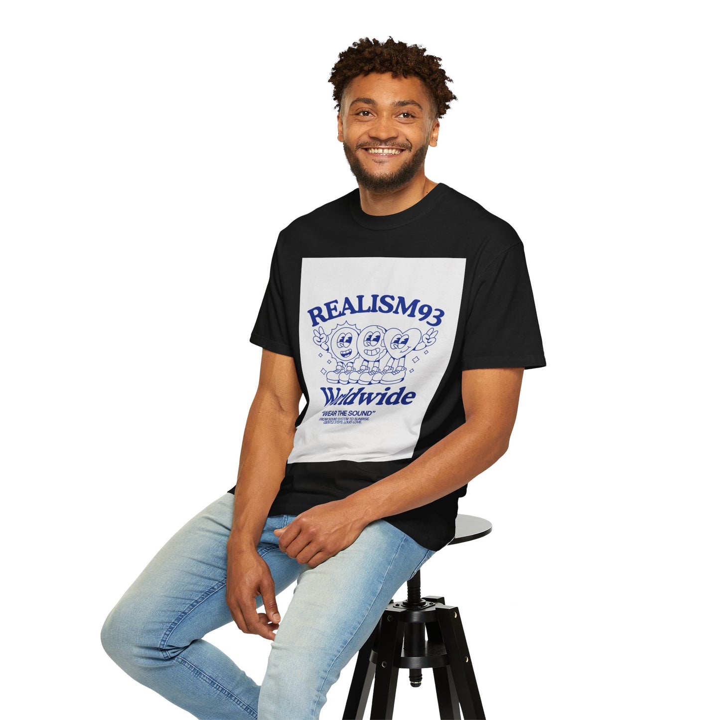 Realism93 Worldwide Graphic T-Shirt — Retro Cartoon Music Tee