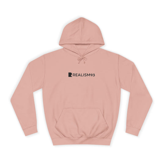 College Hoodie — Minimal 'Realism93' Logo Pullover