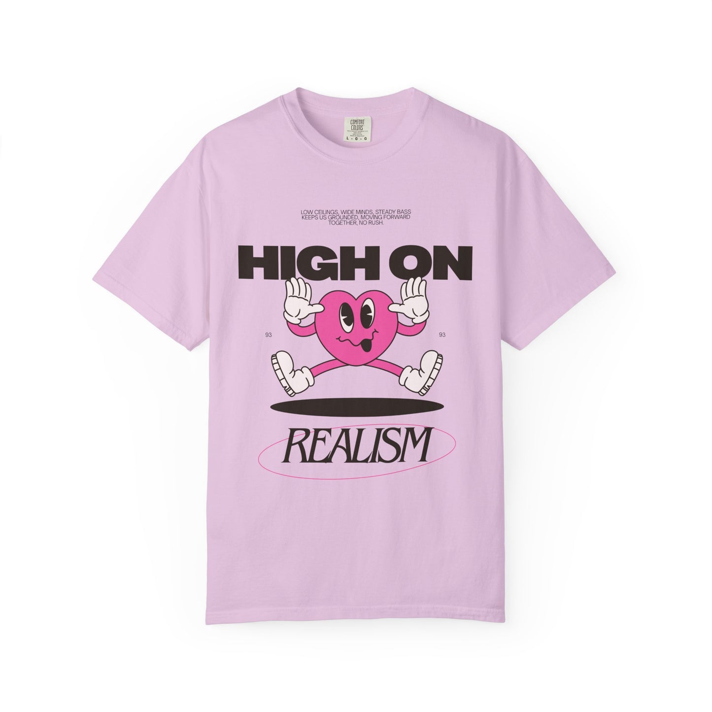 High On Realism Graphic T-Shirt — Retro Heart Skateboard Design