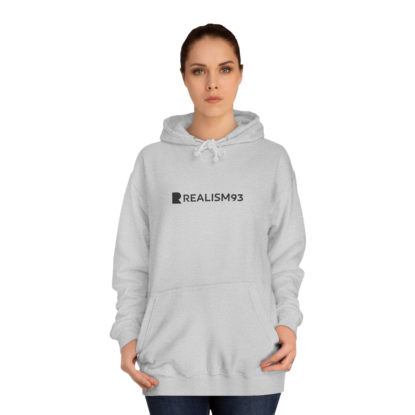 College Hoodie — Minimal 'Realism93' Logo Pullover