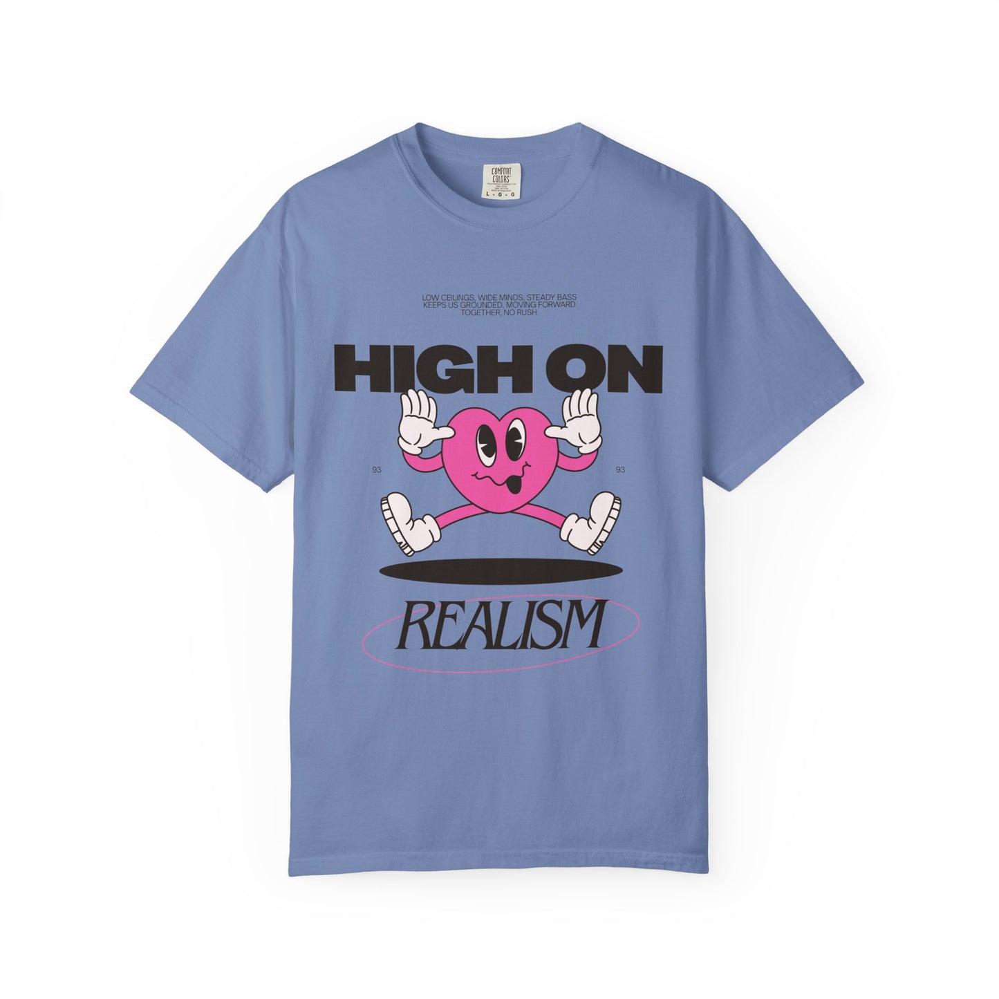 High On Realism Graphic T-Shirt — Retro Heart Skateboard Design