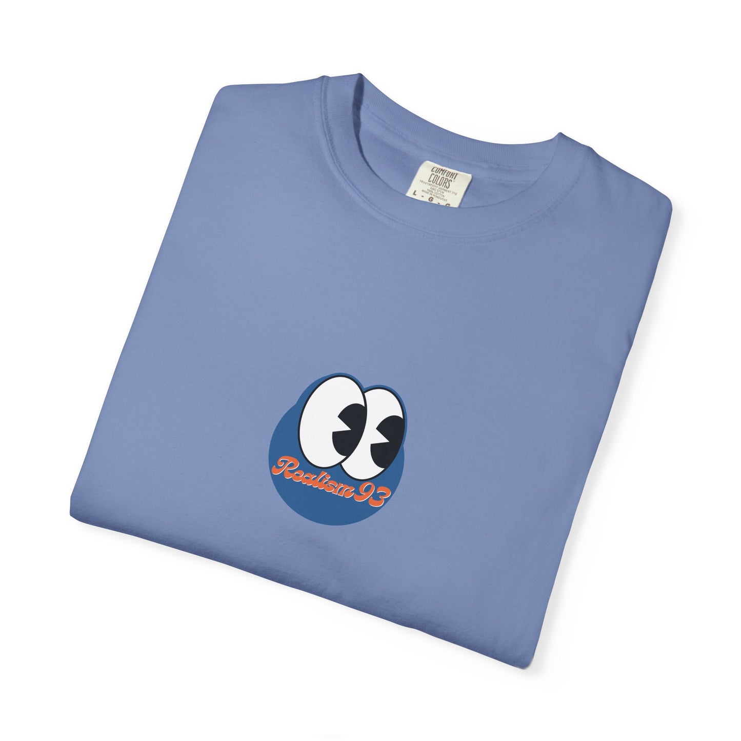 Realism93 Cartoon Eyes Tee — Graphic T-Shirt with Cartoon Mascot