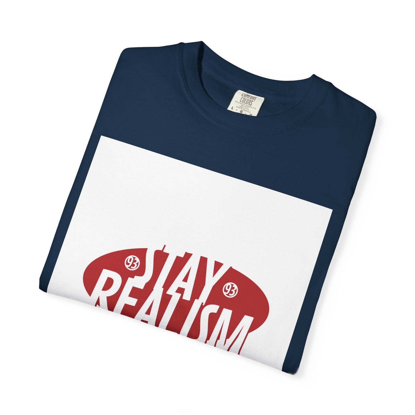 Stay Realism Graphic T-Shirt — Retro Bold Typography Tee