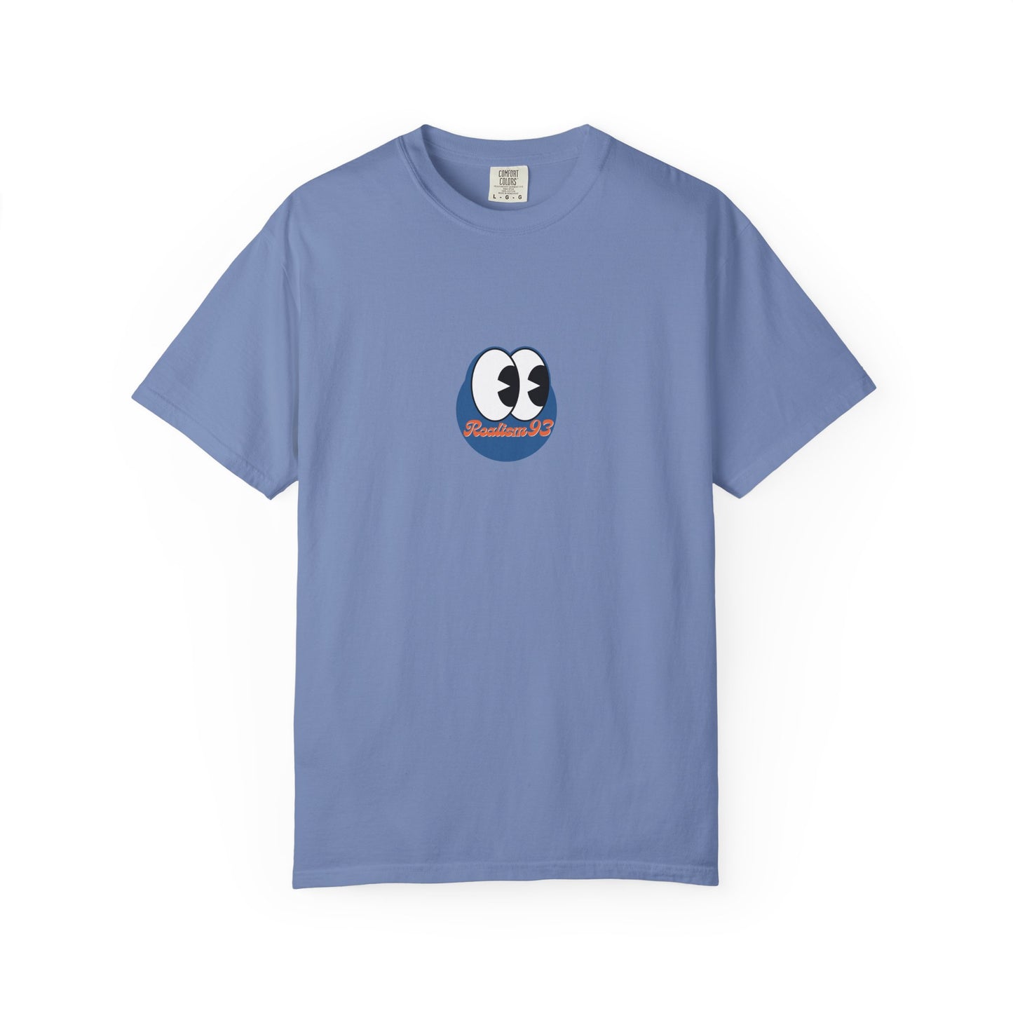 Realism93 Cartoon Eyes Tee — Graphic T-Shirt with Cartoon Mascot
