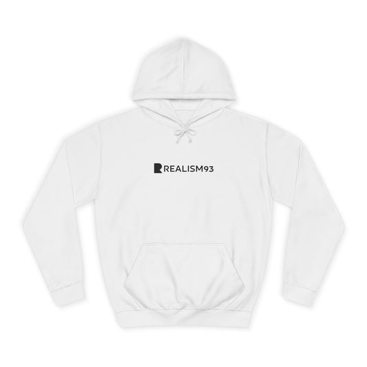 College Hoodie — Minimal 'Realism93' Logo Pullover