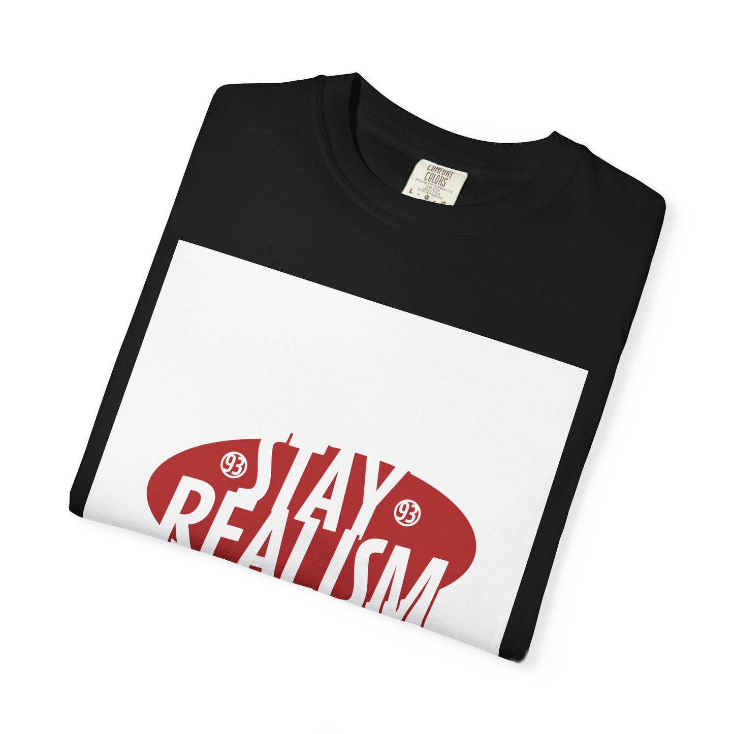 Stay Realism Graphic T-Shirt — Retro Bold Typography Tee