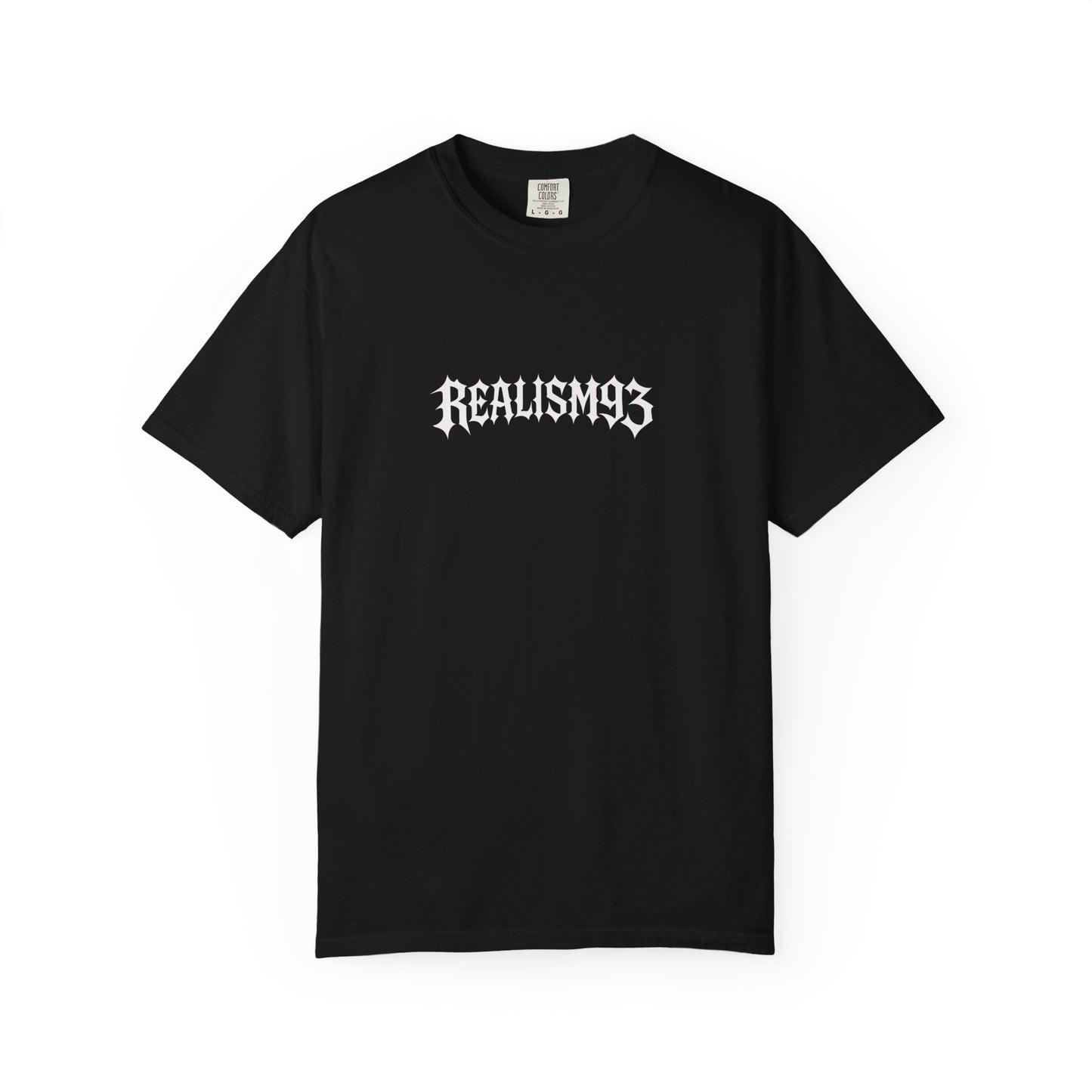 Realism93 Graphic T-Shirt — Vintage Grunge Logo Tee