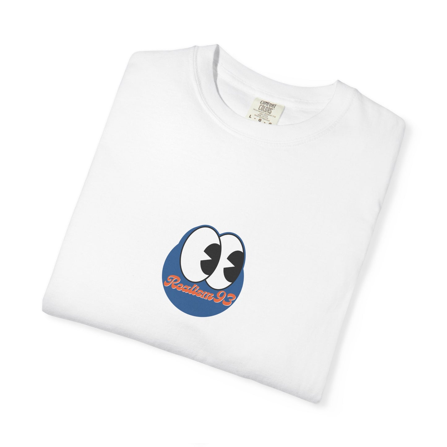 Realism93 Cartoon Eyes Tee — Graphic T-Shirt with Cartoon Mascot