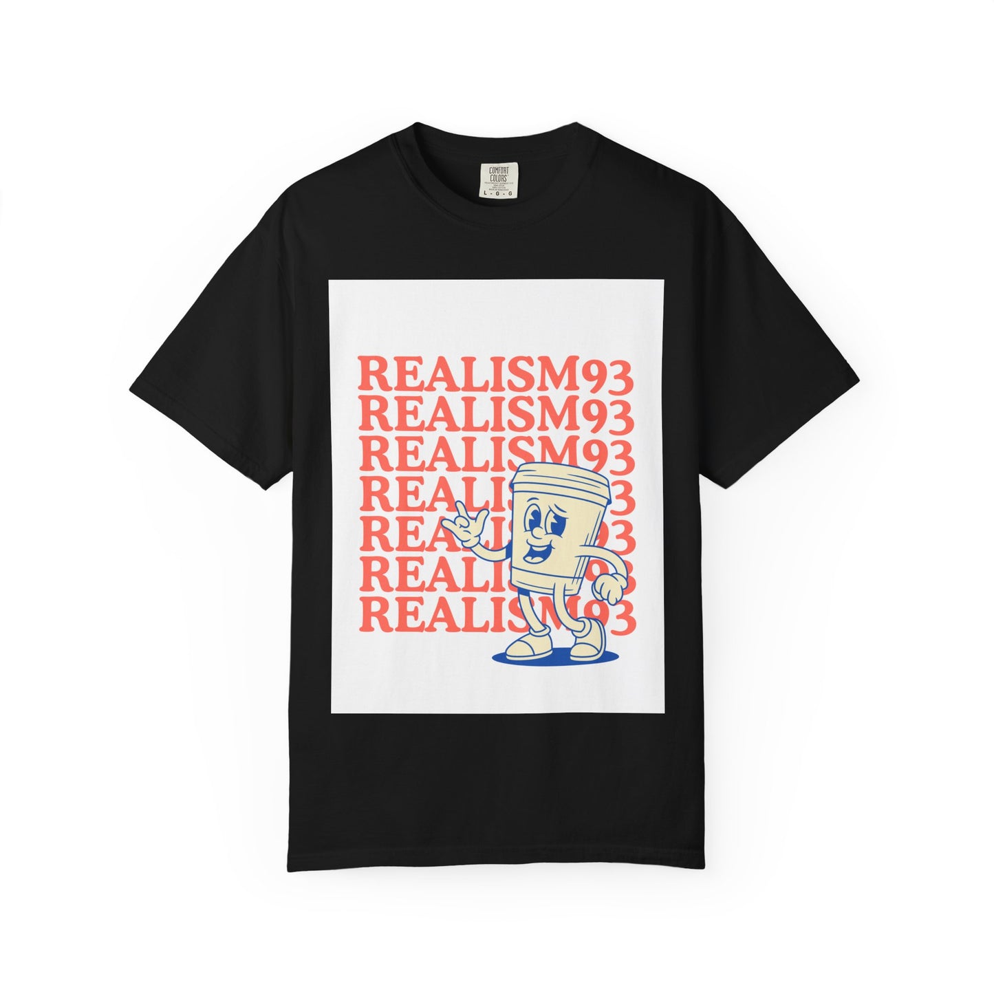 Realism93 Retro Cartoon Tee — Graphic T-Shirt with Vintage Mascot