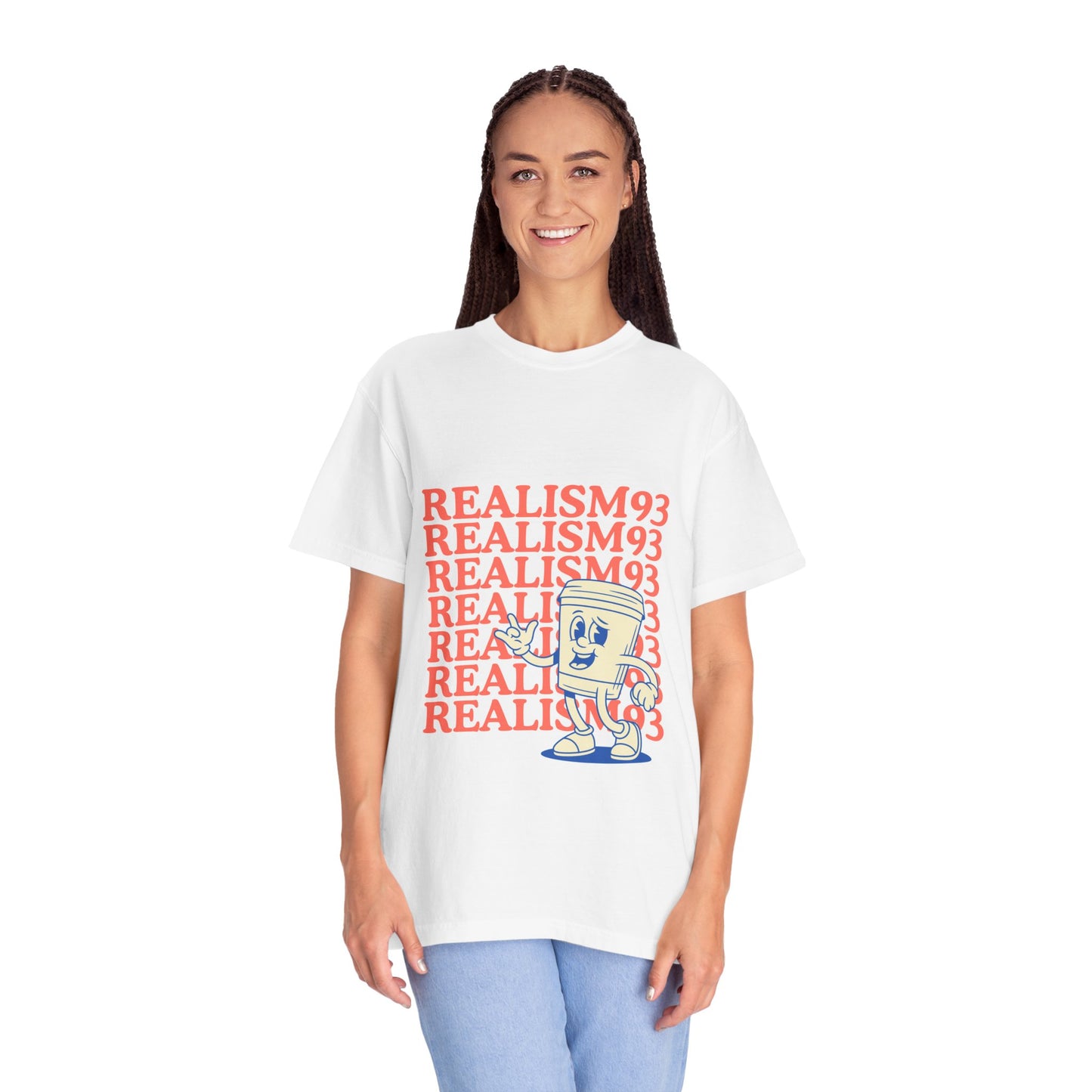 Realism93 Retro Cartoon Tee — Graphic T-Shirt with Vintage Mascot