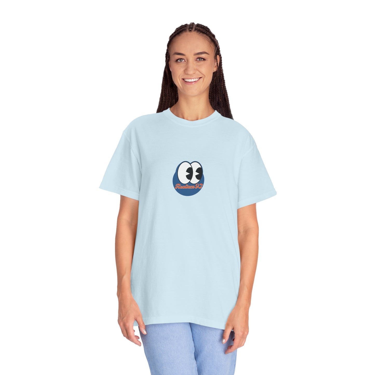 Realism93 Cartoon Eyes Tee — Graphic T-Shirt with Cartoon Mascot