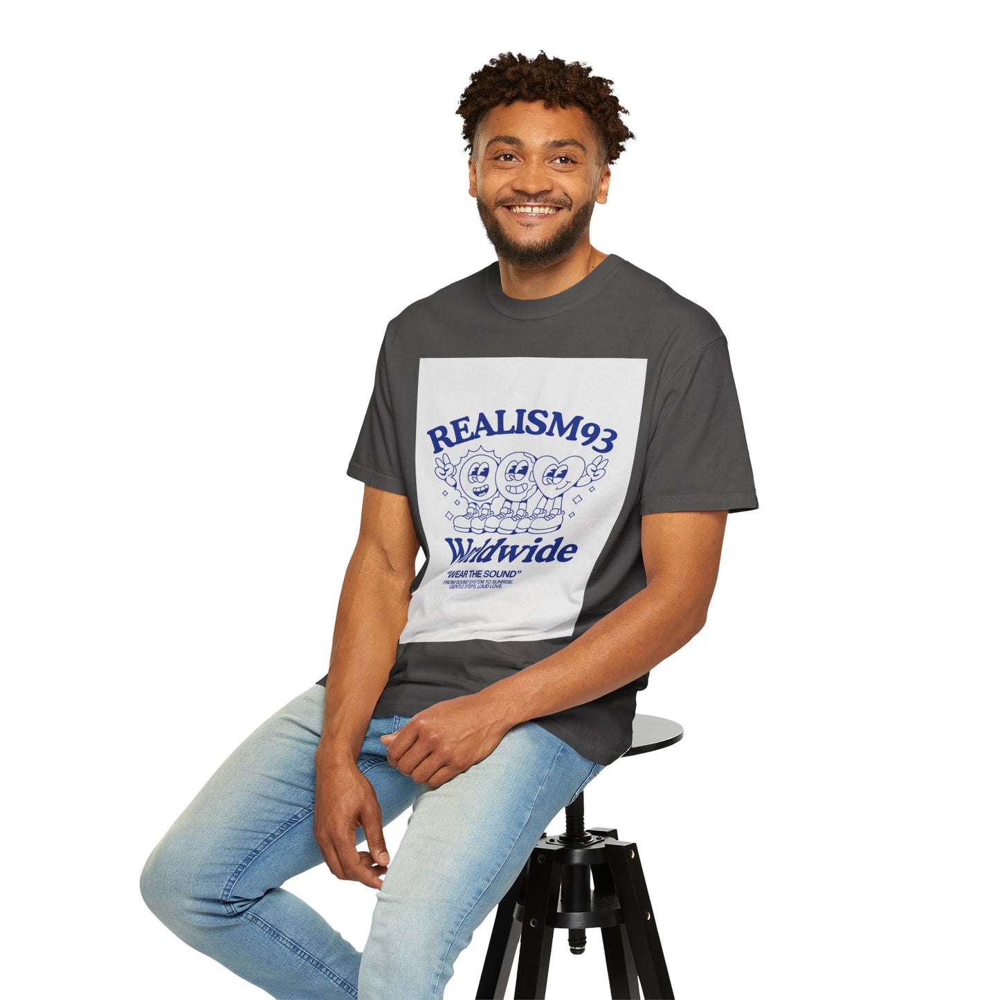 Realism93 Worldwide Graphic T-Shirt — Retro Cartoon Music Tee