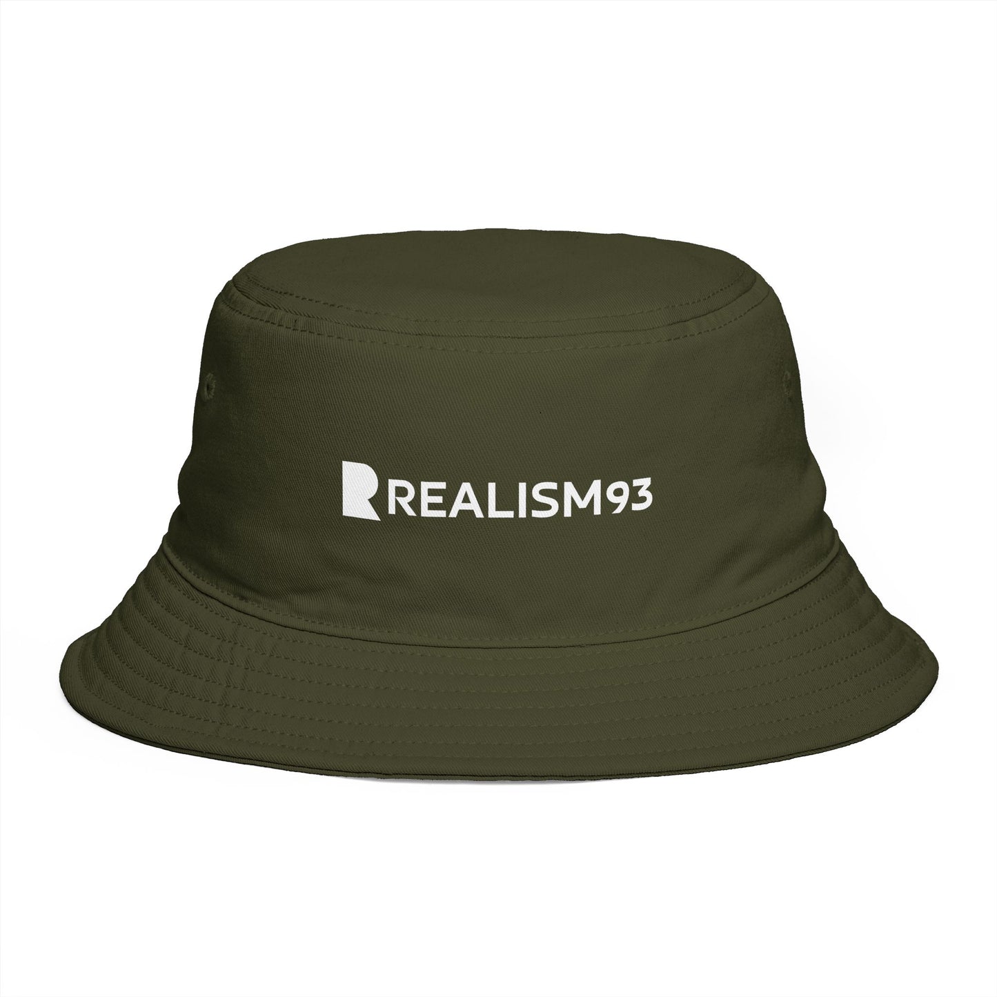 Realism93 Bucket Hat – Minimal Logo Sun Hat