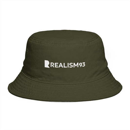 Realism93 Bucket Hat – Minimal Logo Sun Hat