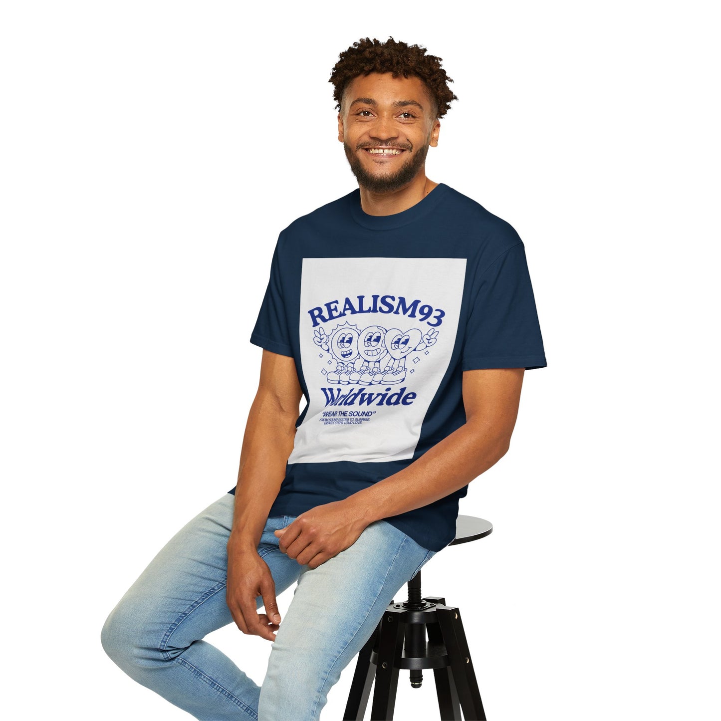 Realism93 Worldwide Graphic T-Shirt — Retro Cartoon Music Tee