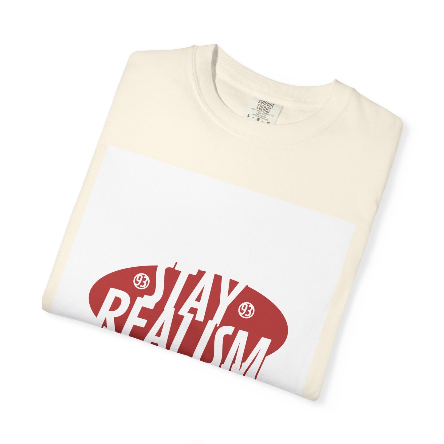 Stay Realism Graphic T-Shirt — Retro Bold Typography Tee