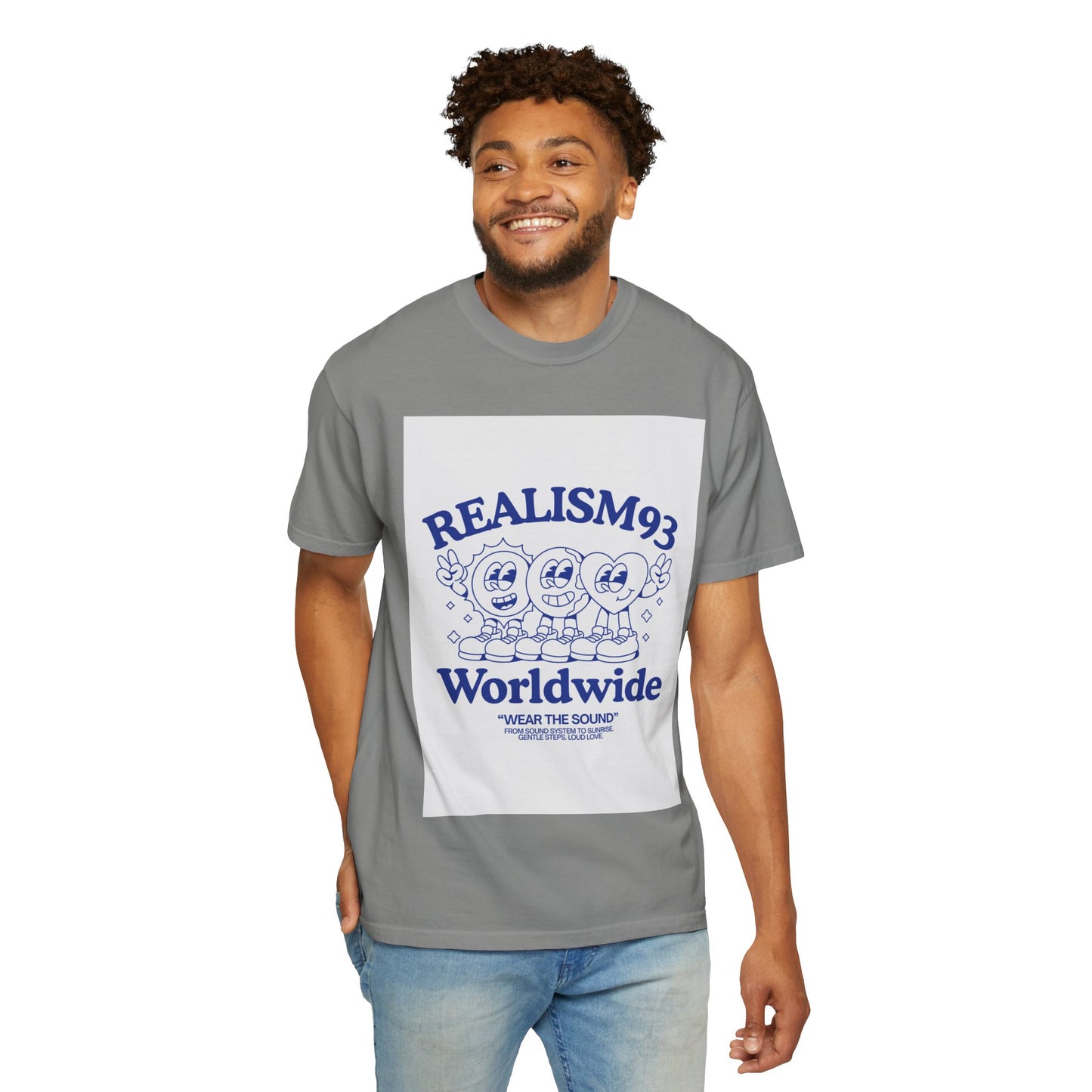 Realism93 Worldwide Graphic T-Shirt — Retro Cartoon Music Tee