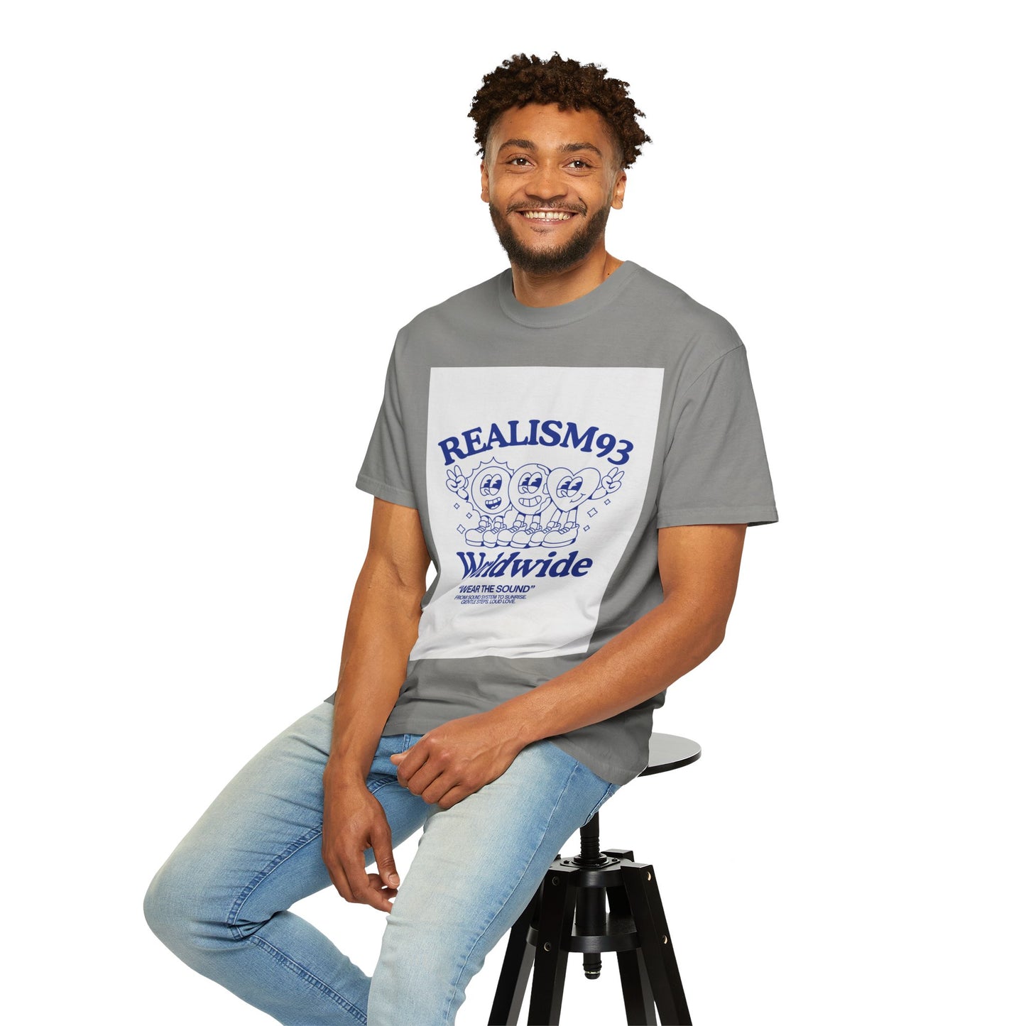 Realism93 Worldwide Graphic T-Shirt — Retro Cartoon Music Tee