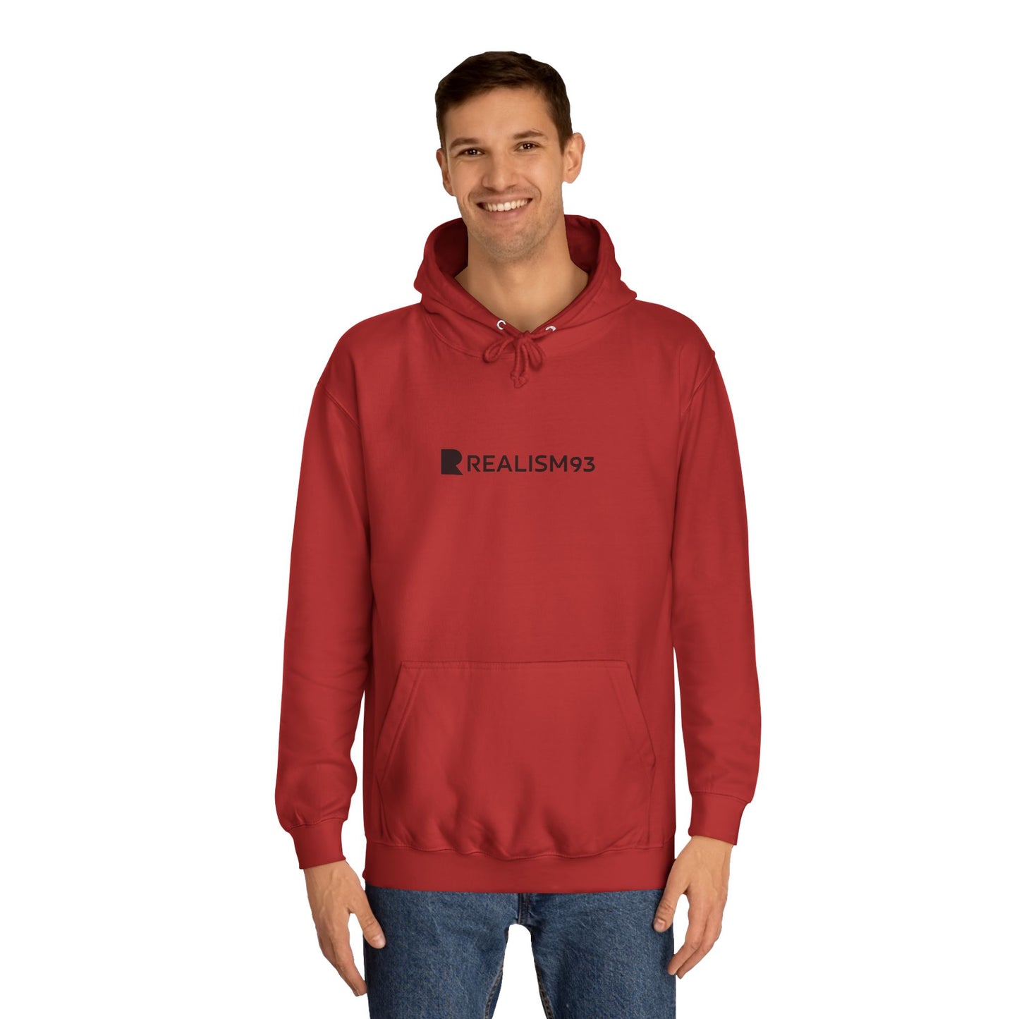 College Hoodie — Minimal 'Realism93' Logo Pullover