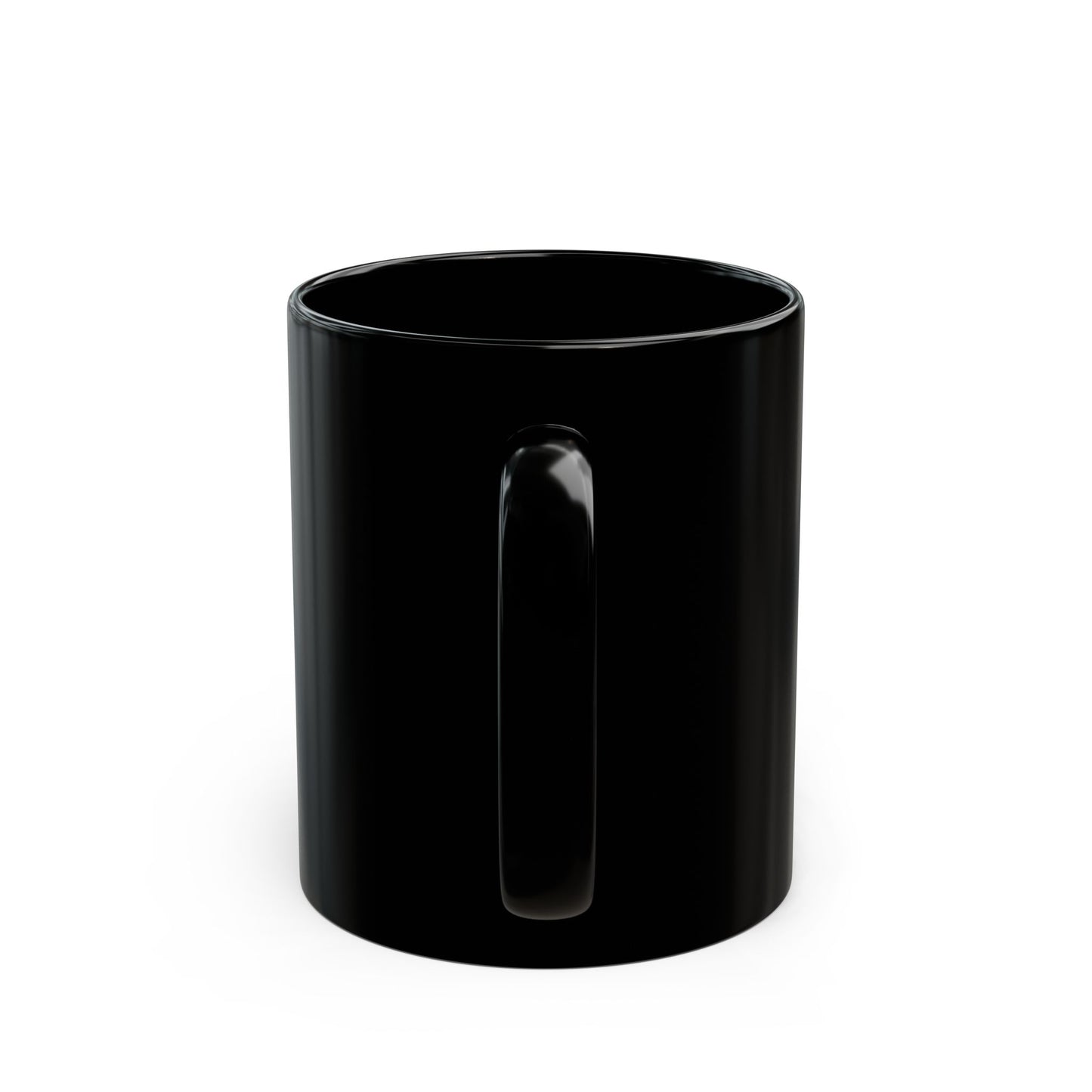 Realism93 Black Ceramic Mug — Minimal Logo Coffee Cup (11oz)