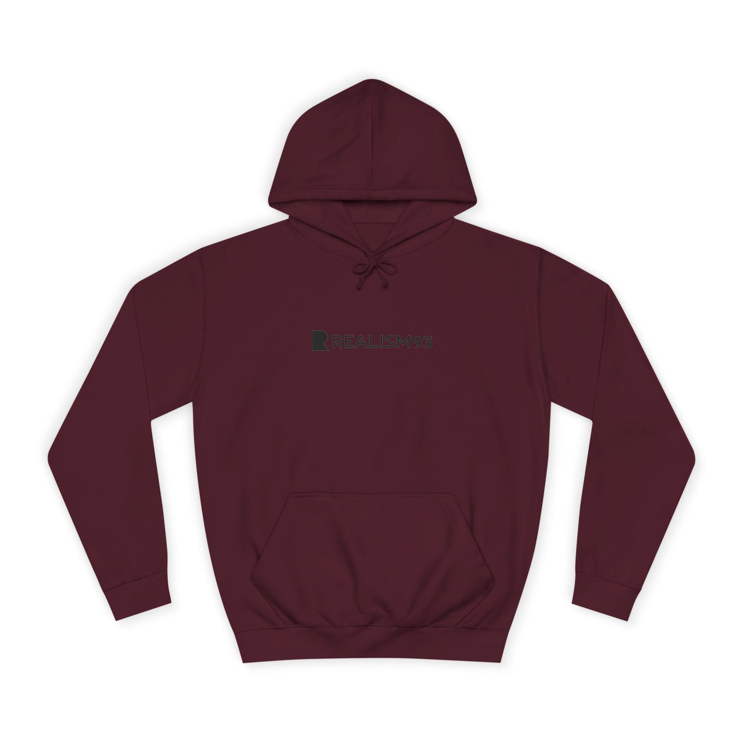 College Hoodie — Minimal 'Realism93' Logo Pullover