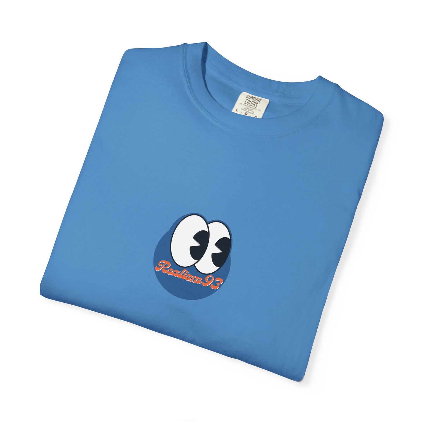 Realism93 Cartoon Eyes Tee — Graphic T-Shirt with Cartoon Mascot