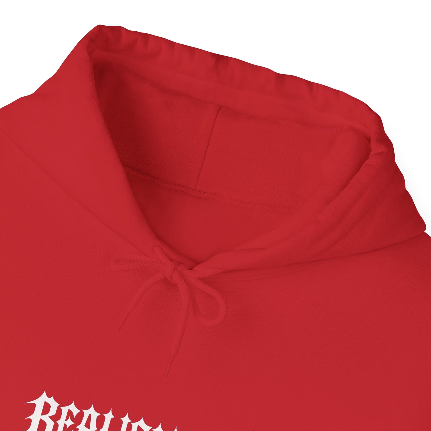 Realism93 Gothic Logo Hoodie — Black Graphic Pullover for Streetwear & Music Fans