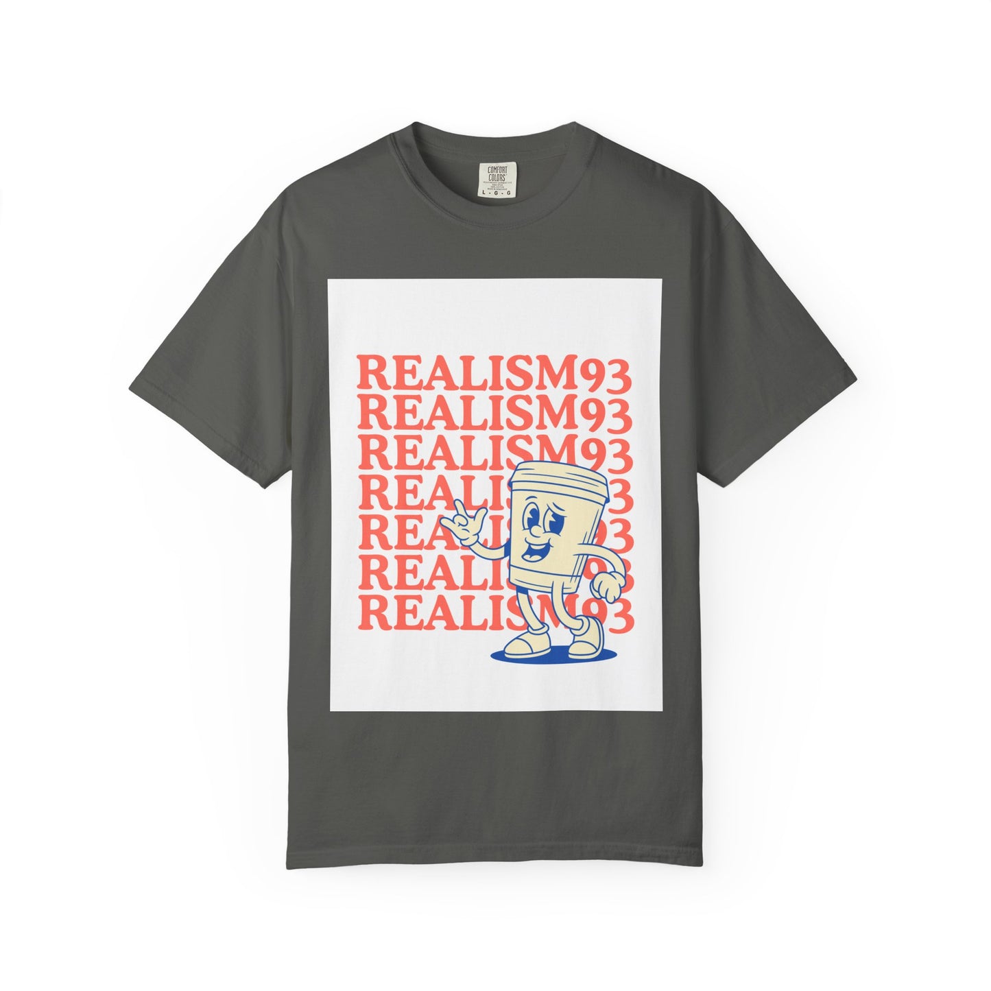Realism93 Retro Cartoon Tee — Graphic T-Shirt with Vintage Mascot