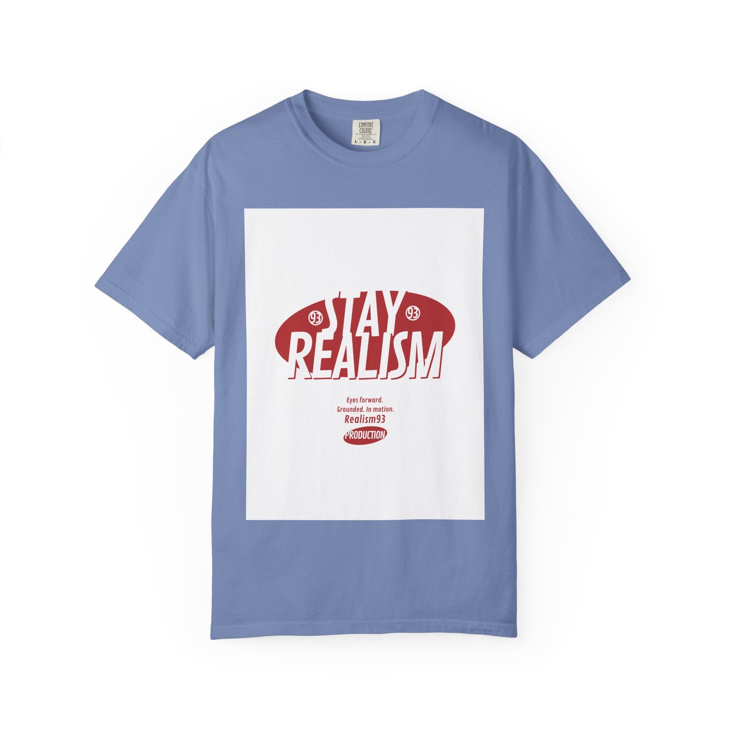 Stay Realism Graphic T-Shirt — Retro Bold Typography Tee