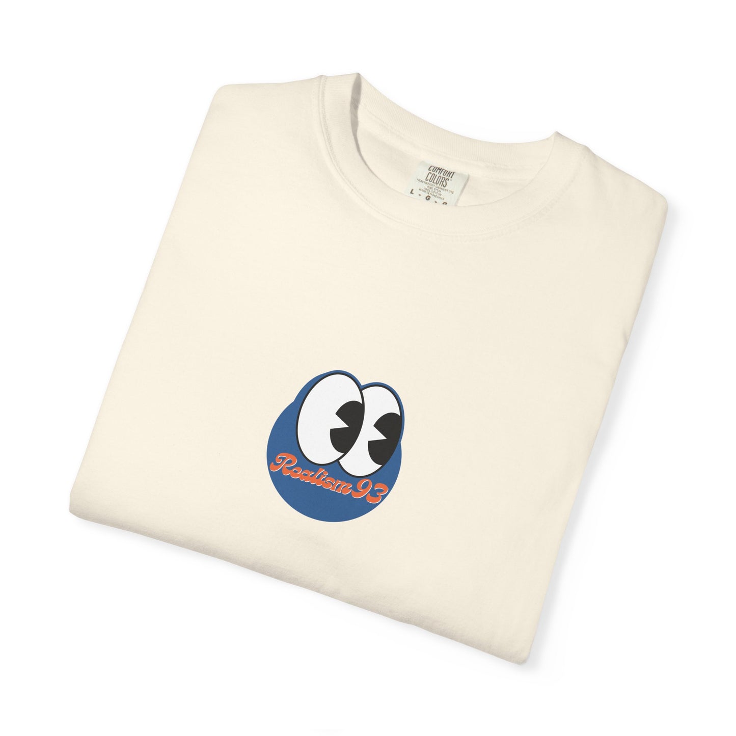 Realism93 Cartoon Eyes Tee — Graphic T-Shirt with Cartoon Mascot