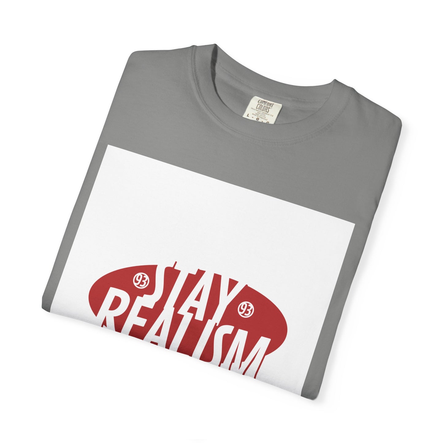 Stay Realism Graphic T-Shirt — Retro Bold Typography Tee