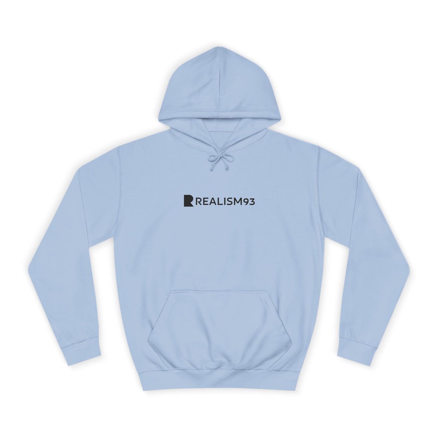 College Hoodie — Minimal 'Realism93' Logo Pullover