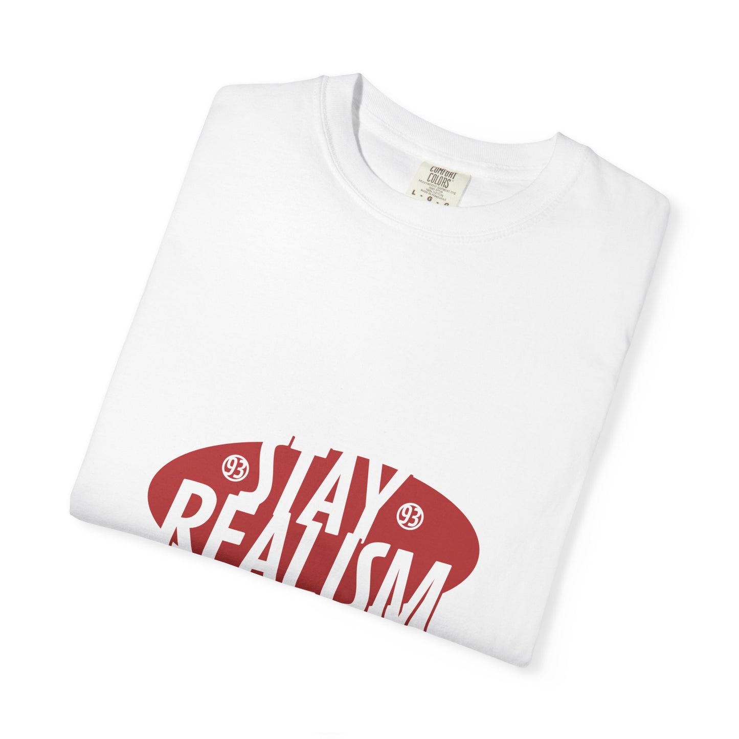 Stay Realism Graphic T-Shirt — Retro Bold Typography Tee