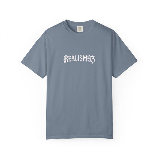 Realism93 Graphic T-Shirt — Vintage Grunge Logo Tee