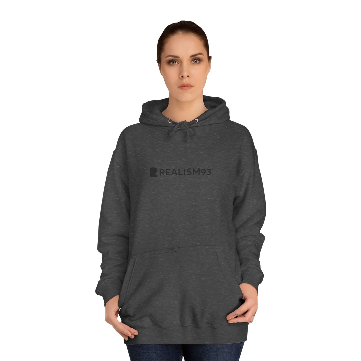 College Hoodie — Minimal 'Realism93' Logo Pullover