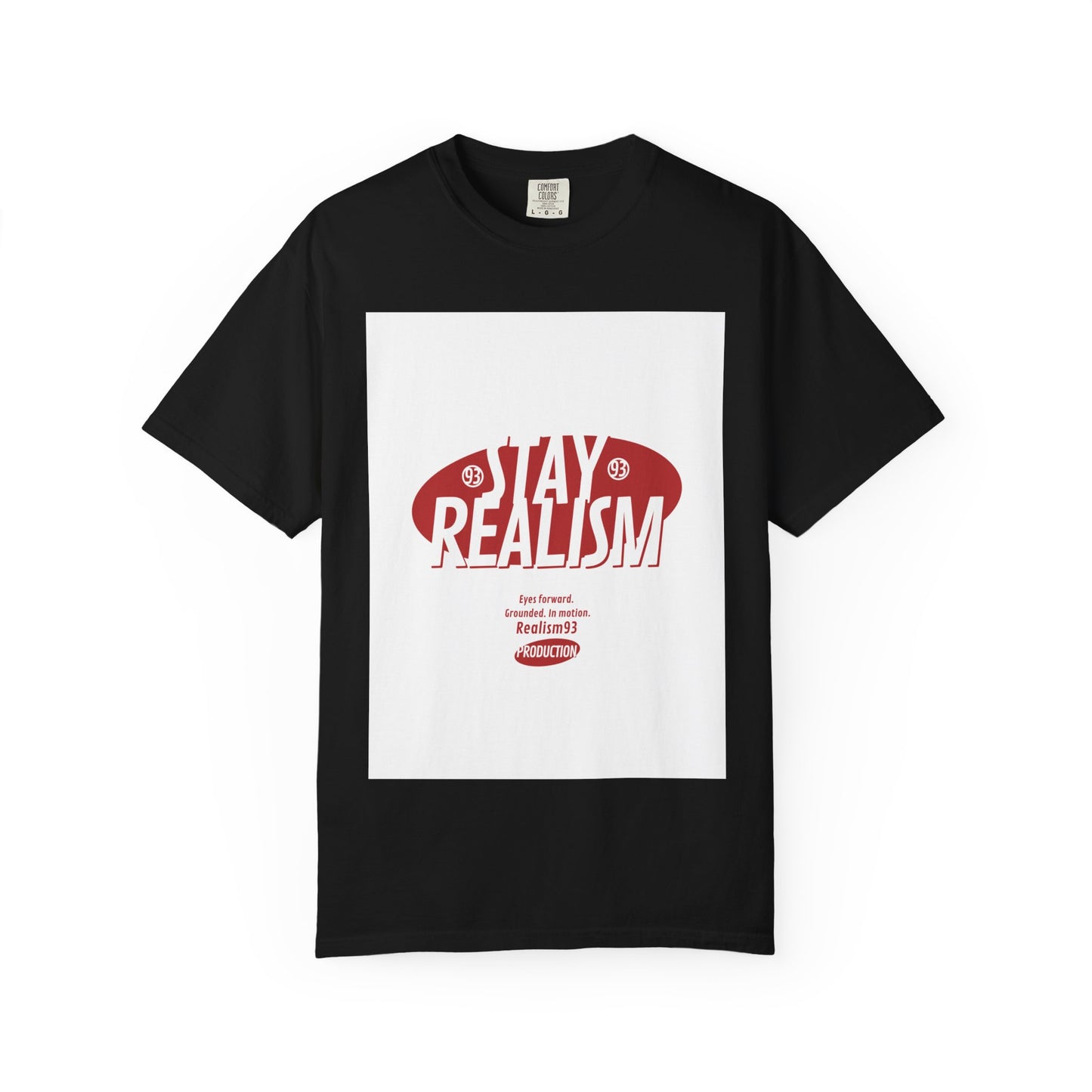 Stay Realism Graphic T-Shirt — Retro Bold Typography Tee