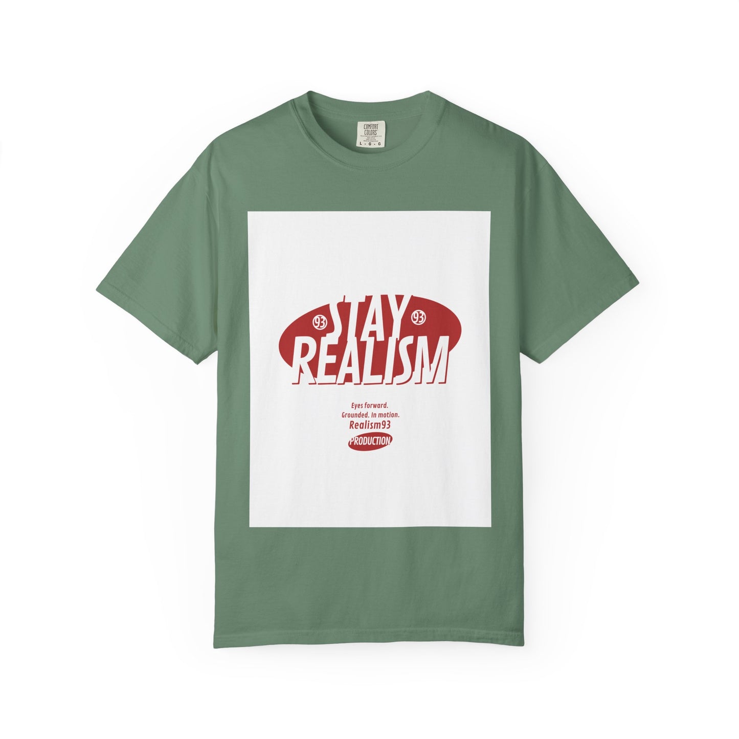 Stay Realism Graphic T-Shirt — Retro Bold Typography Tee