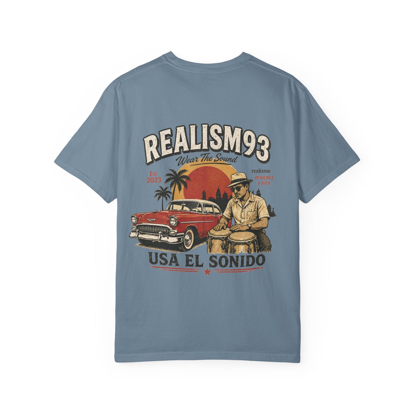Realism93 "Usa El Sonido" Vintage Cuban Car & Conga T-Shirt