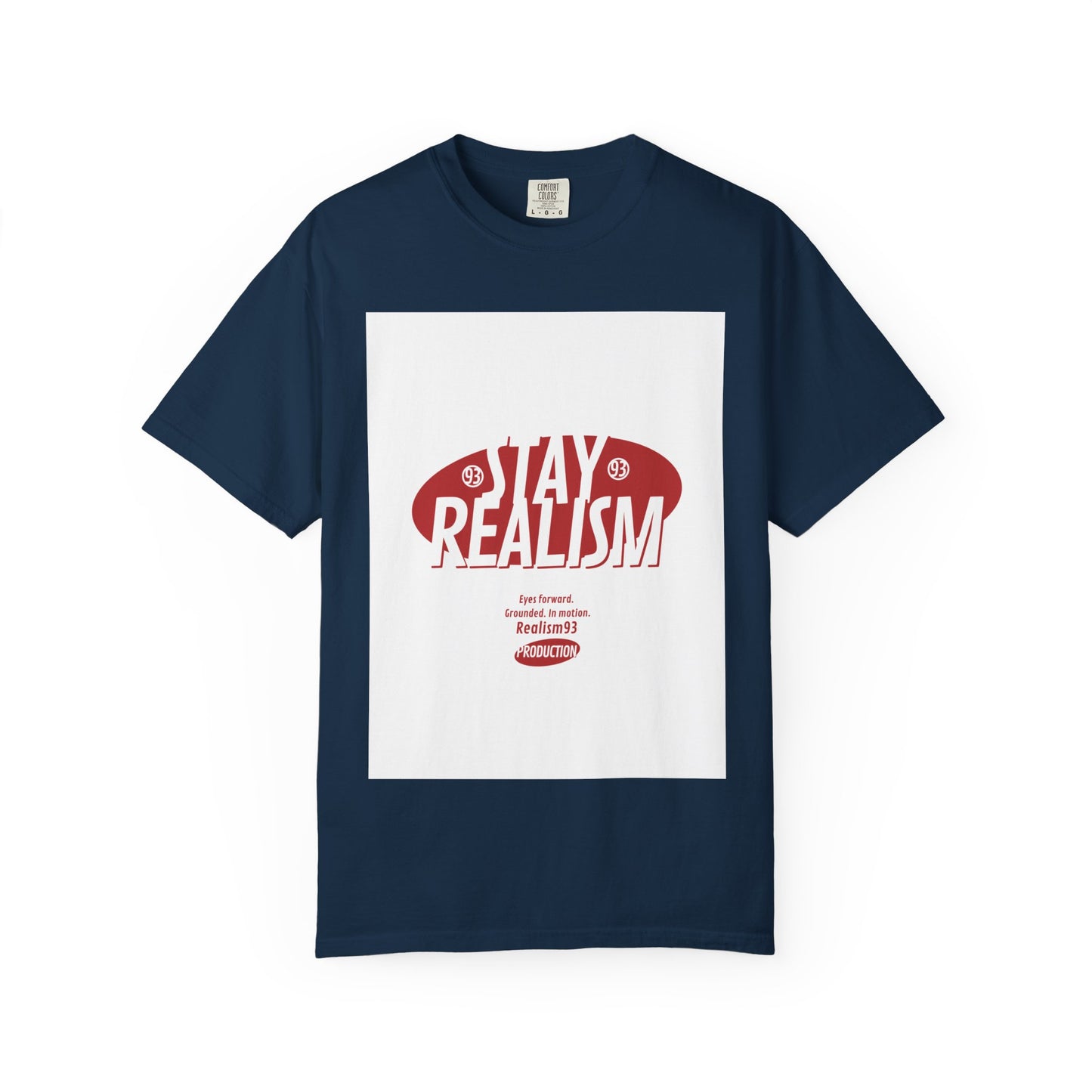 Stay Realism Graphic T-Shirt — Retro Bold Typography Tee
