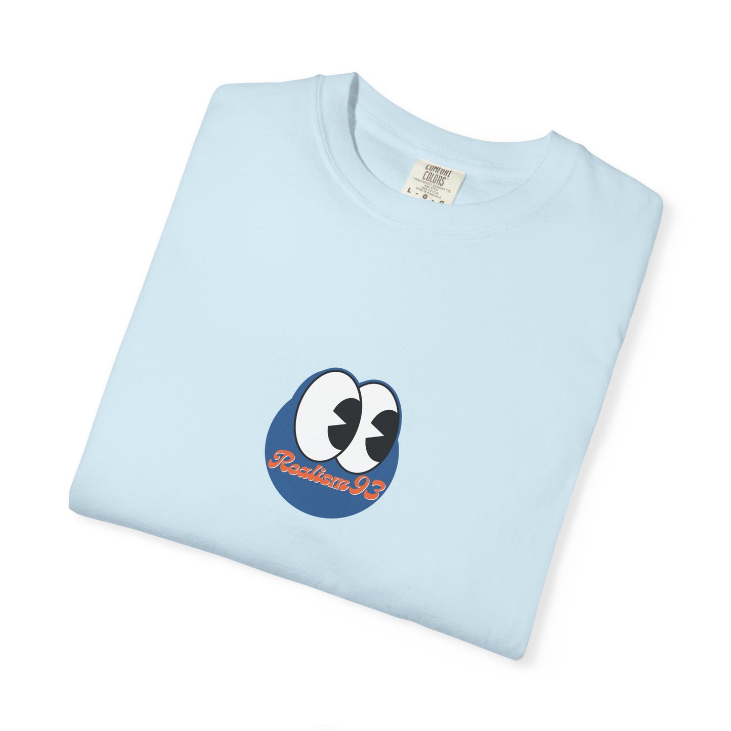 Realism93 Cartoon Eyes Tee — Graphic T-Shirt with Cartoon Mascot