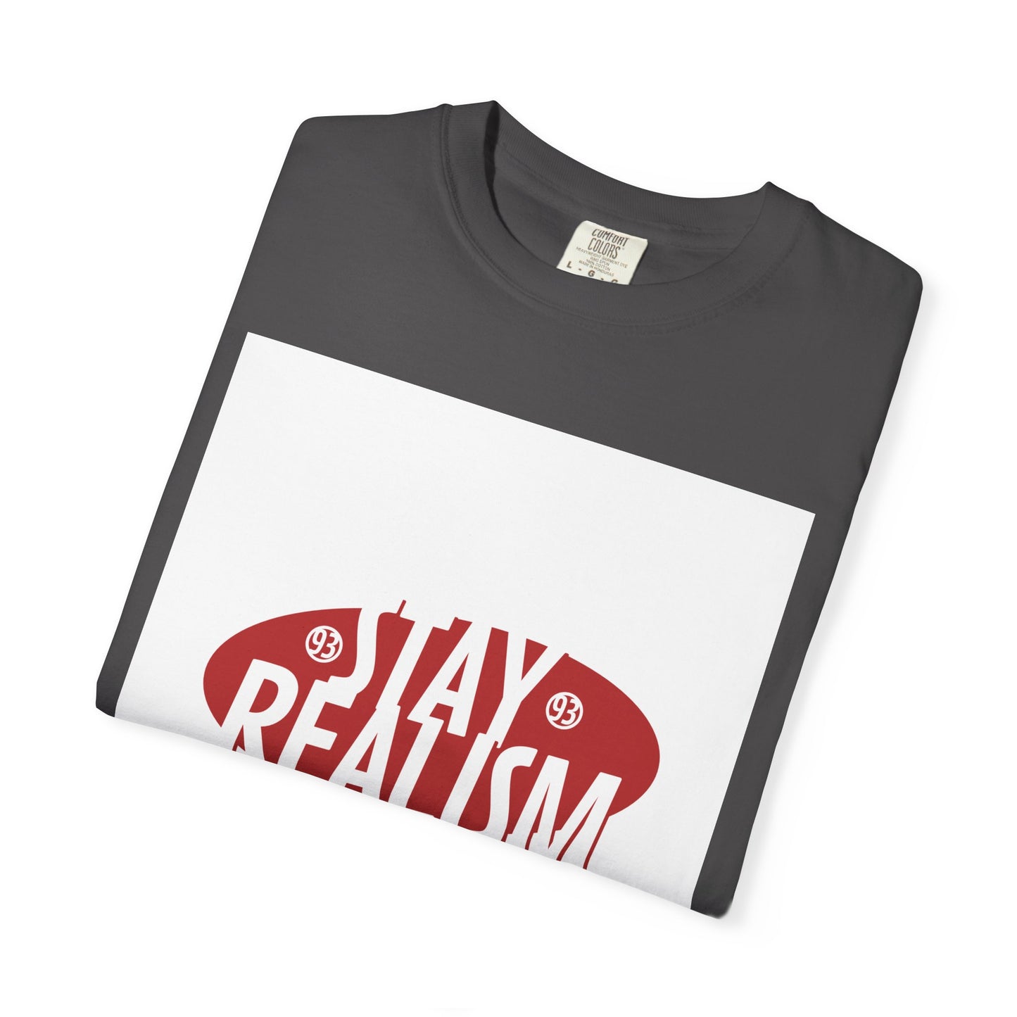 Stay Realism Graphic T-Shirt — Retro Bold Typography Tee