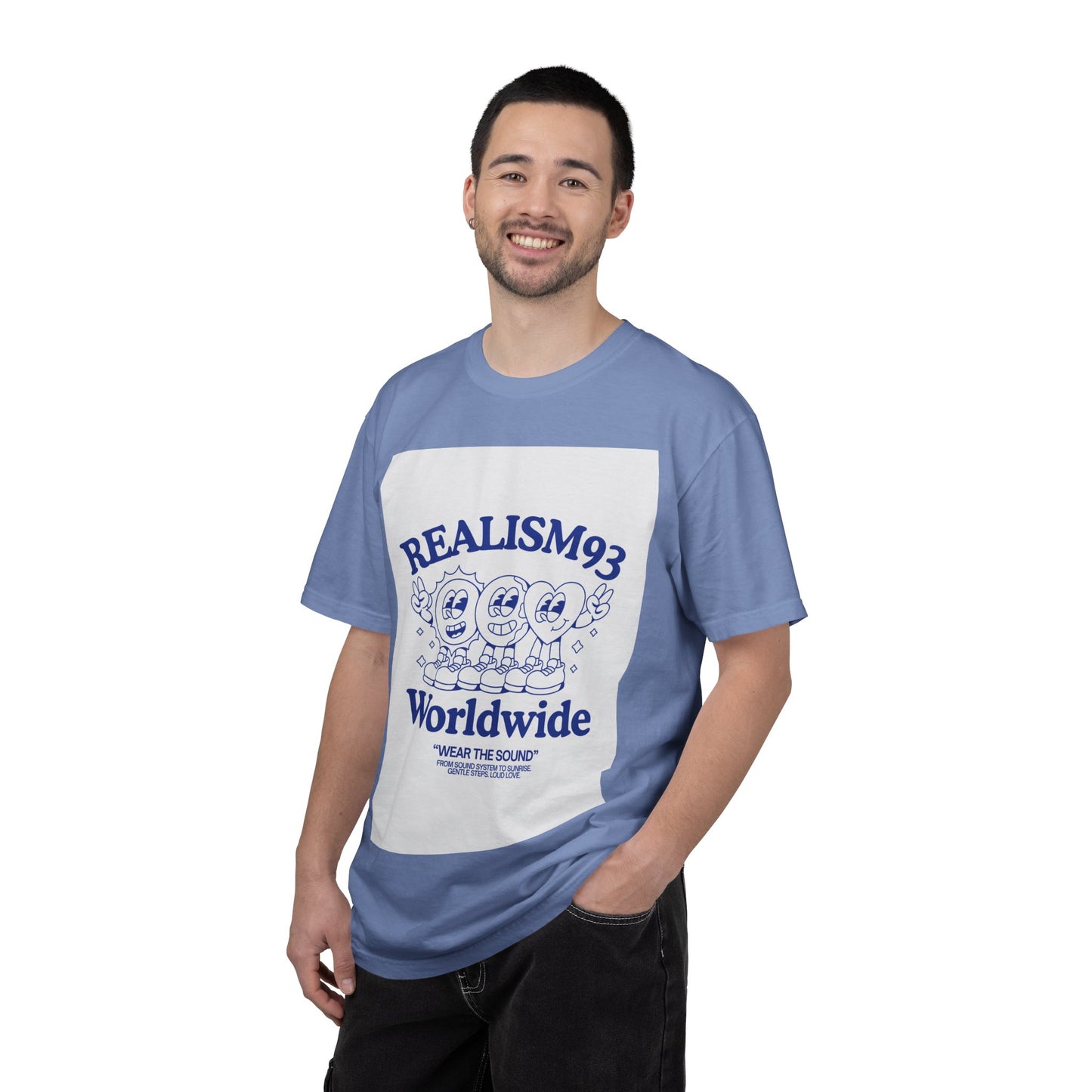 Realism93 Worldwide Graphic T-Shirt — Retro Cartoon Music Tee