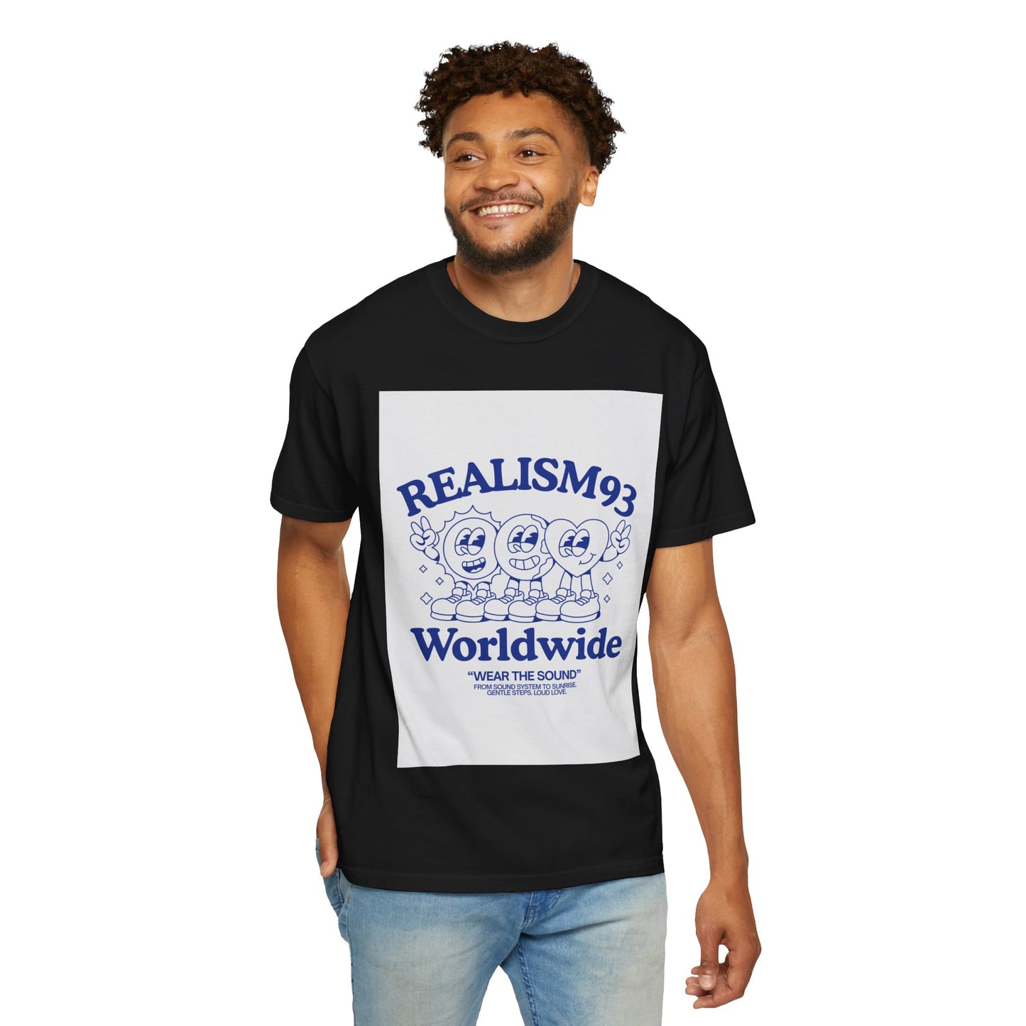 Realism93 Worldwide Graphic T-Shirt — Retro Cartoon Music Tee