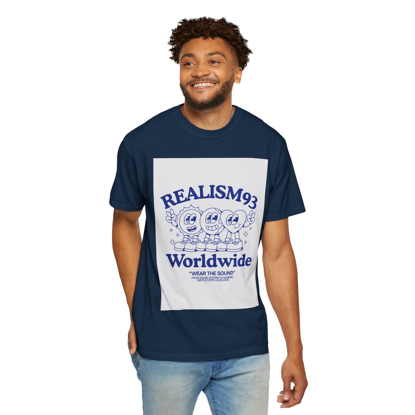 Realism93 Worldwide Graphic T-Shirt — Retro Cartoon Music Tee