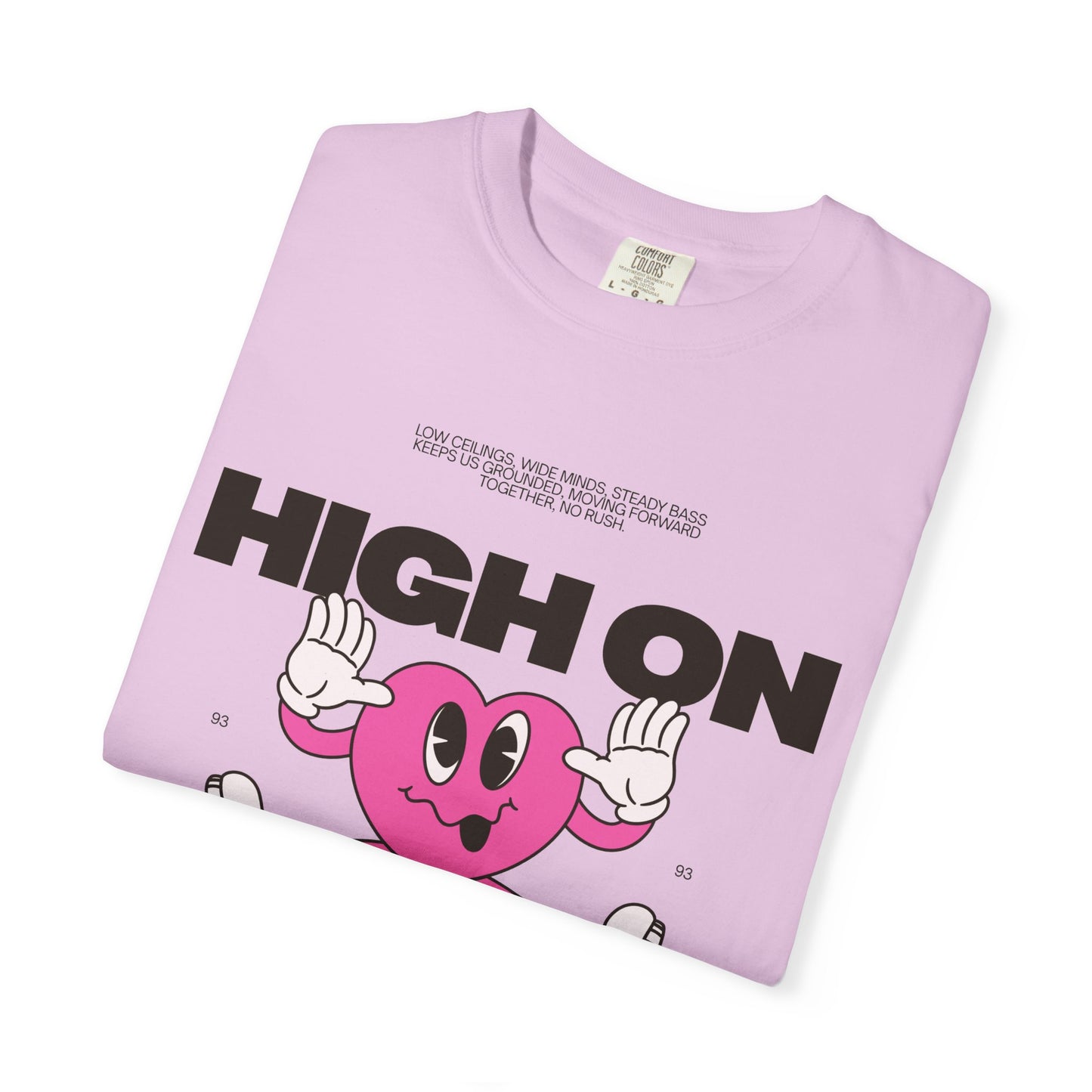 High On Realism Graphic T-Shirt — Retro Heart Skateboard Design