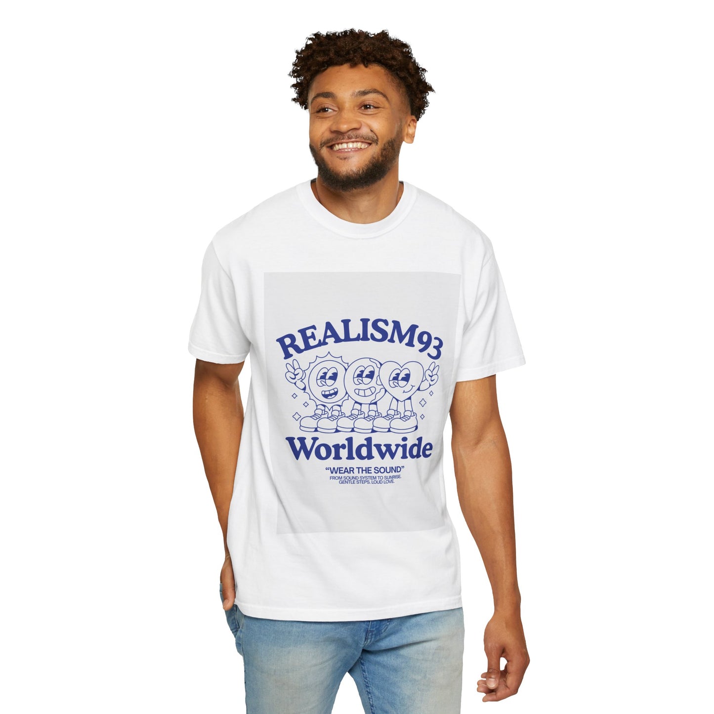 Realism93 Worldwide Graphic T-Shirt — Retro Cartoon Music Tee