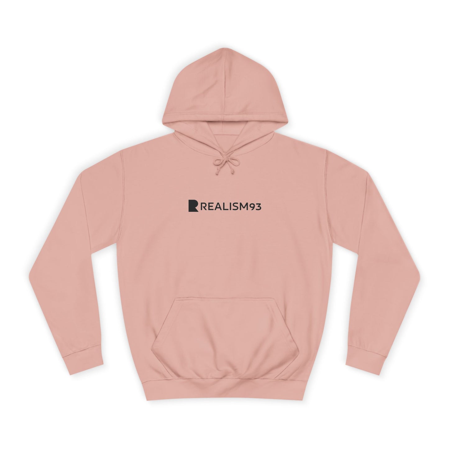 College Hoodie — Minimal 'Realism93' Logo Pullover