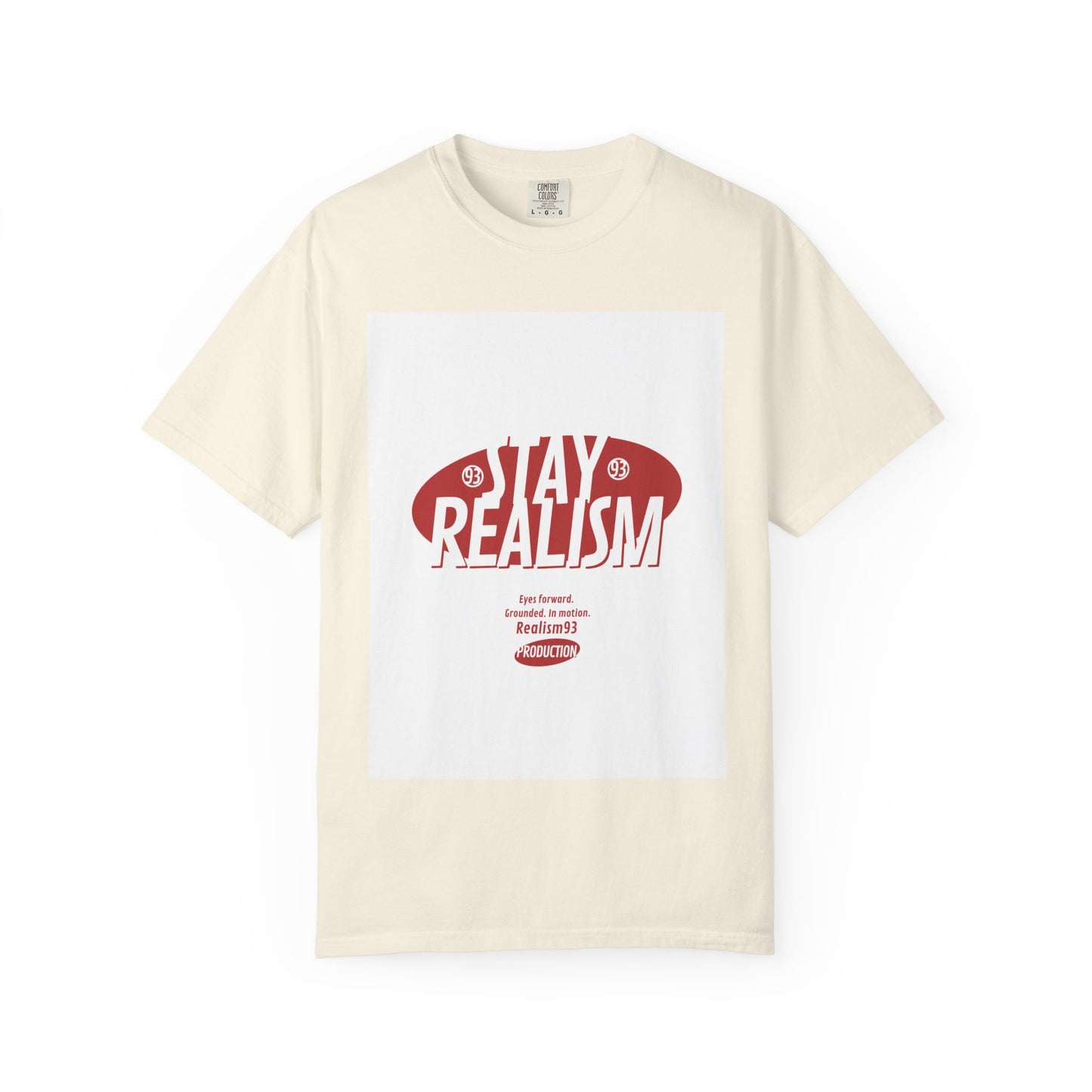 Stay Realism Graphic T-Shirt — Retro Bold Typography Tee