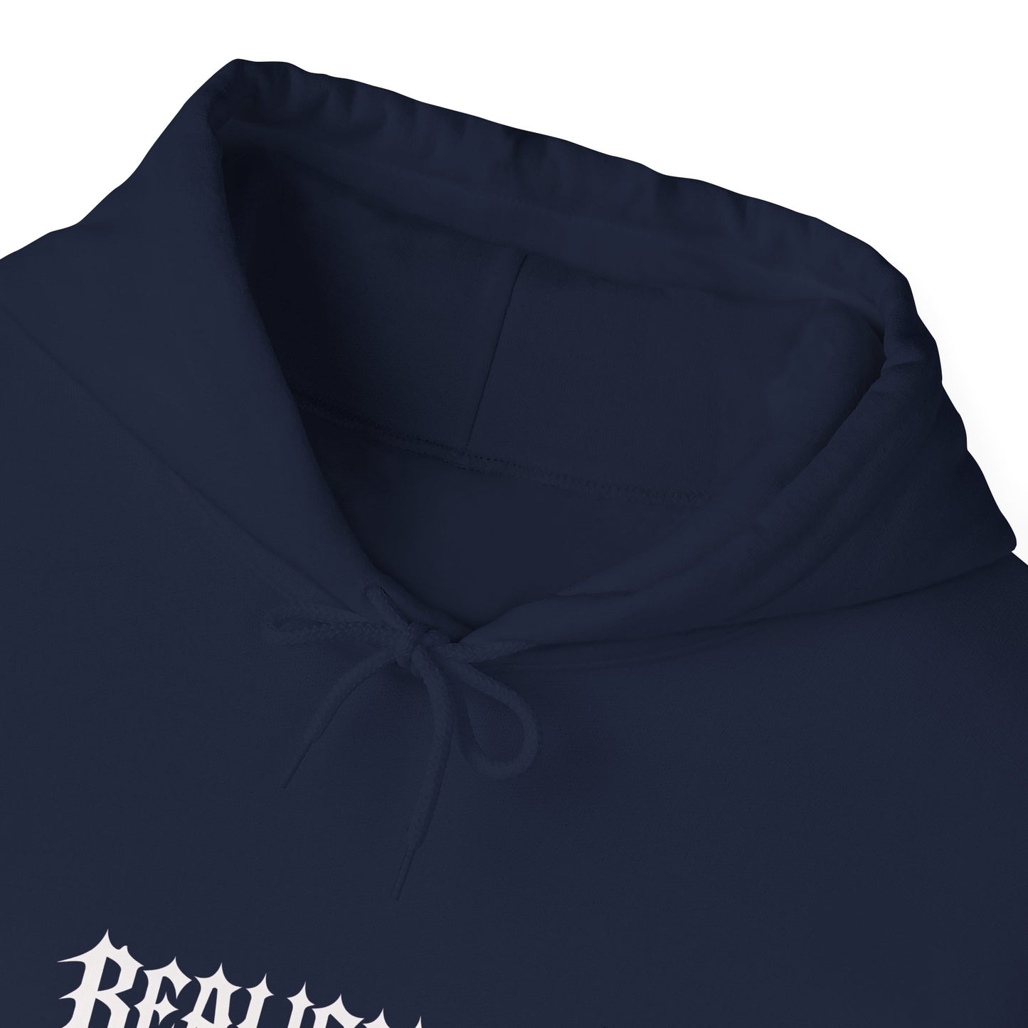 Realism93 Gothic Logo Hoodie — Black Graphic Pullover for Streetwear & Music Fans